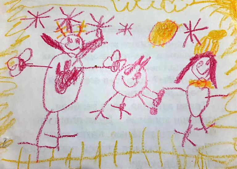 Рисунок. Семья, Диана, 6 лет